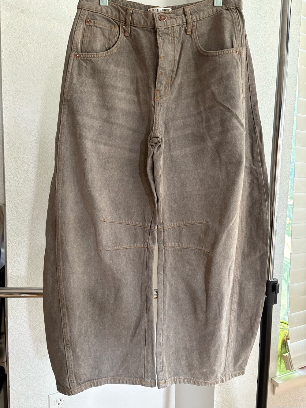 We The Free Good Luck Mid-Rise Barrel Jeans in Archive Grey - Picture 4 of 11